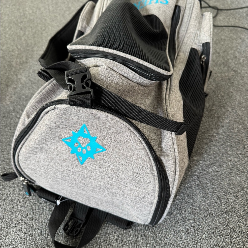 Gray and Black Backpack